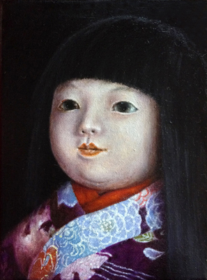 "Ichima Doll" by Yoko Asari, original oil painting