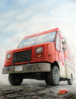 "On the Ground" by Yoko Asari, original watercolour painting