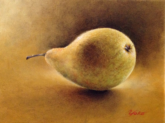 "Pear" by Yoko Asari, original oil painting